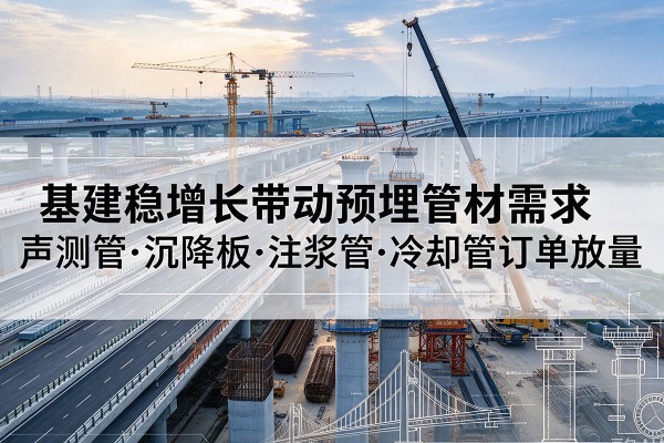 金安基建稳增长带动预埋监测管材需求，声测管、沉降板、注浆管订单持续放量